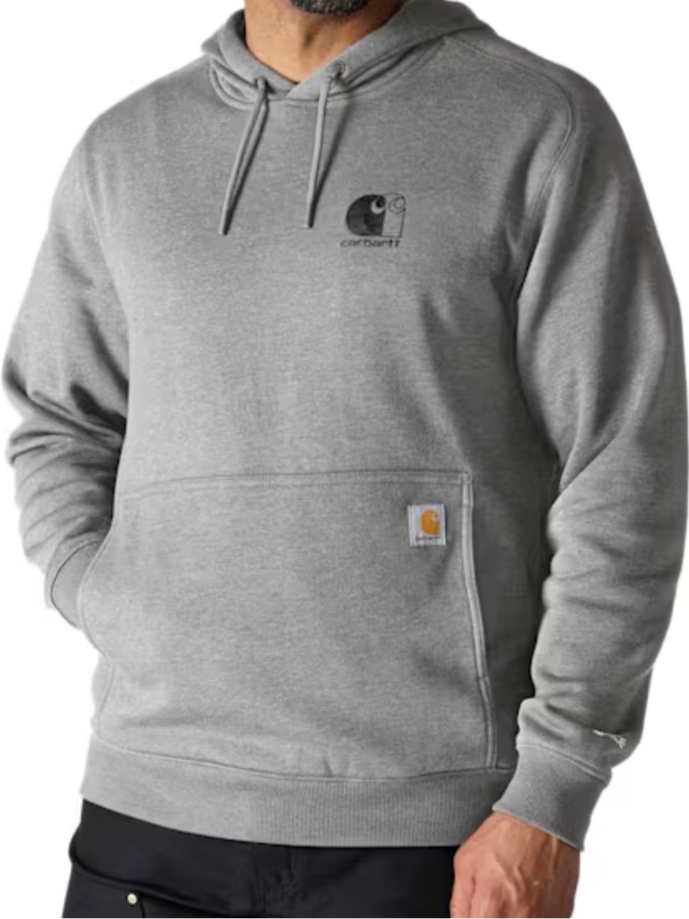 Carhartt 107064 Big and Tall Force Logo Hoodie - Grey Gray Size 3XL-R